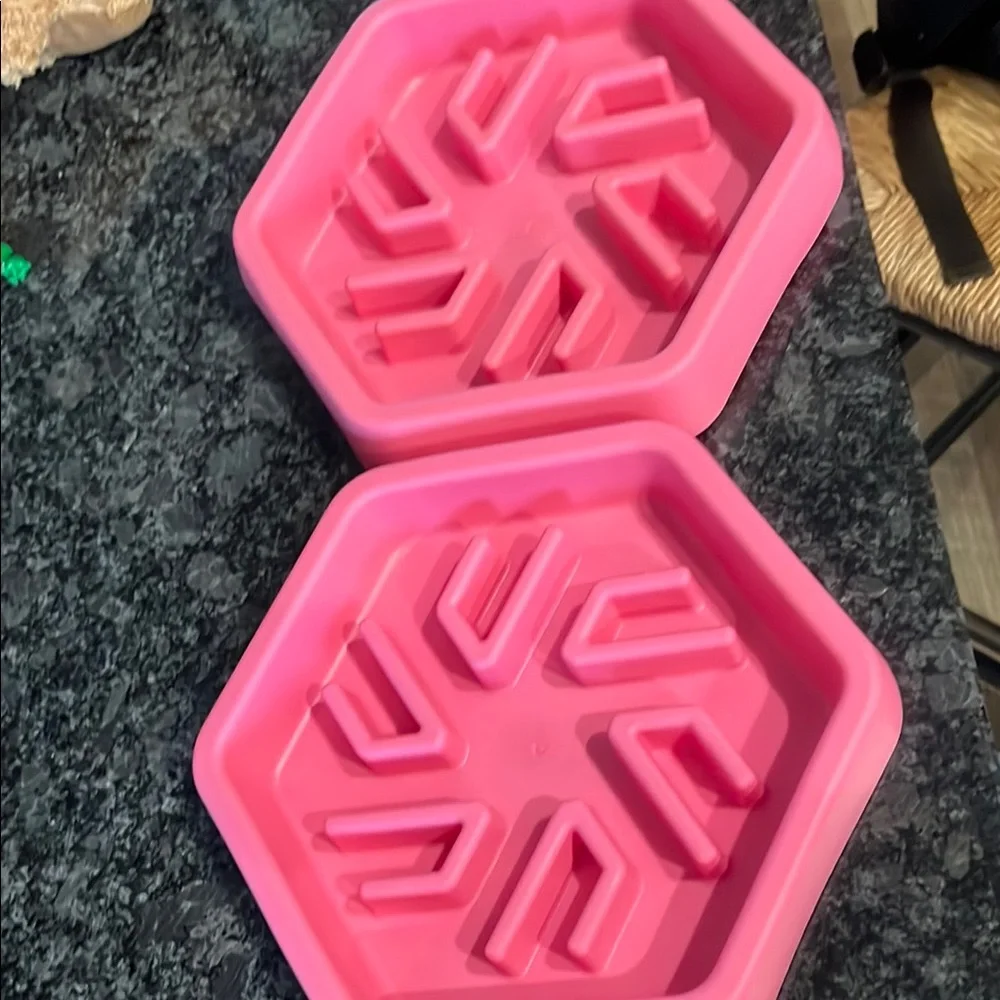 Pink slow feeders for dogs